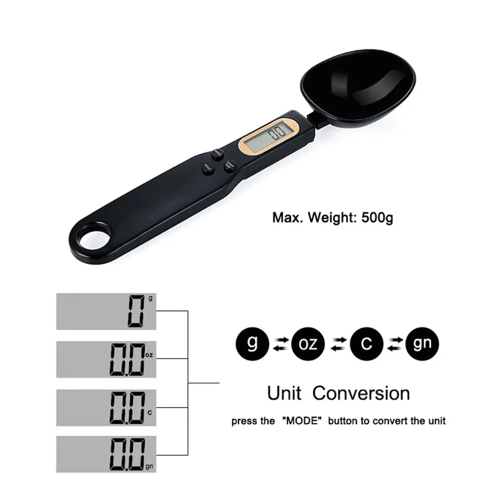 Electronic Digital Measuring Spoon Scale Weighing Gram Measure Tool Kitchen Pet.