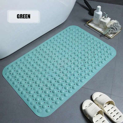 Bath Mat Non Slip Anti Mould with Foot Scrubber TPE Material Shower Mat.