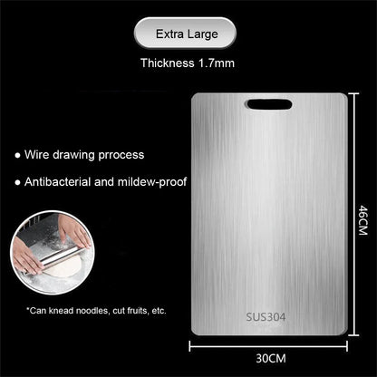 Titanium Cutting Board, Steel Cutting Boards For Kitchen, Stainless Steel Cutting Board 316, Large Double Sided Medical-grade Hygiene Durable non moldy 316L Stainless Steel Cutting Board.