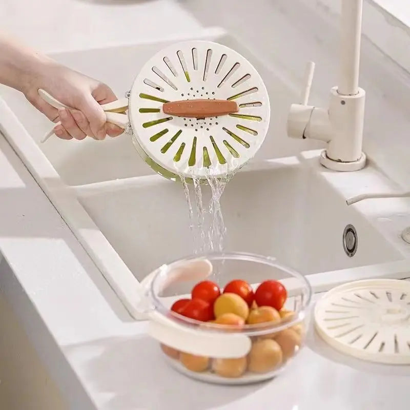 2-in-1 Fruit & Vegetable Washing Bowl | Strainer & Drainer