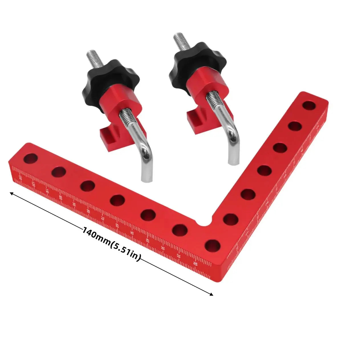 Corner Clamps for Woodworking, WenCrew 90 Degree Clamps Woodworking Tools 4 Pack 5.5"x 5.5"Aluminum L Type Positioning Clamping Squares Carpenter Tool for Boxes, Cabinets, Drawers.