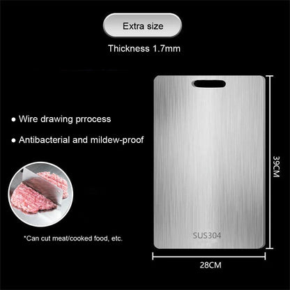 Titanium Cutting Board, Steel Cutting Boards For Kitchen, Stainless Steel Cutting Board 316, Large Double Sided Medical-grade Hygiene Durable non moldy 316L Stainless Steel Cutting Board.