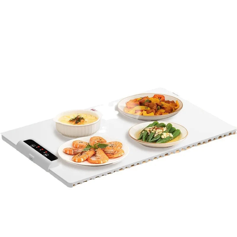 Electric Warming Tray with 3 Adjustable Temperature, Auyuiiy Silicone 6 in 1 Food Warmer for Parties Foldable Design & Fast Heating, Warming Plate for Buffet, Family Gatherings, Sabbath, Holidays.