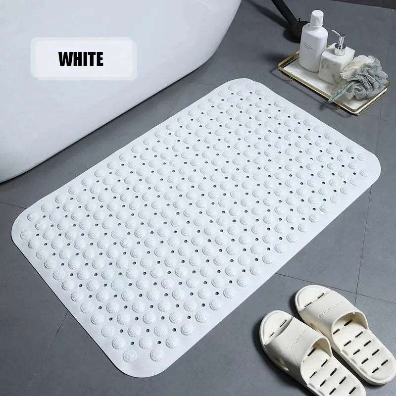 Bath Mat Non Slip Anti Mould with Foot Scrubber TPE Material Shower Mat.