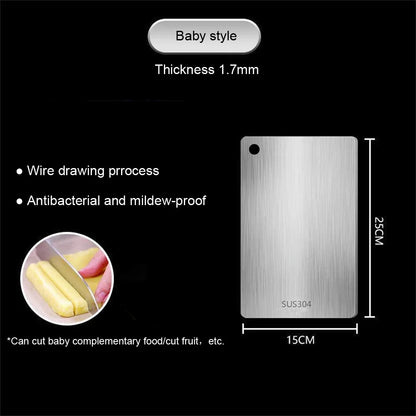 Titanium Cutting Board, Steel Cutting Boards For Kitchen, Stainless Steel Cutting Board 316, Large Double Sided Medical-grade Hygiene Durable non moldy 316L Stainless Steel Cutting Board.