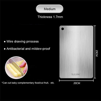 Titanium Cutting Board, Steel Cutting Boards For Kitchen, Stainless Steel Cutting Board 316, Large Double Sided Medical-grade Hygiene Durable non moldy 316L Stainless Steel Cutting Board.