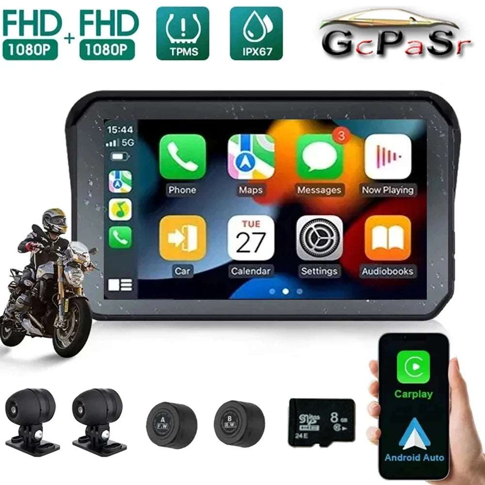 Motorcycle Camera Recorder | 1080P Full HD with Carplay