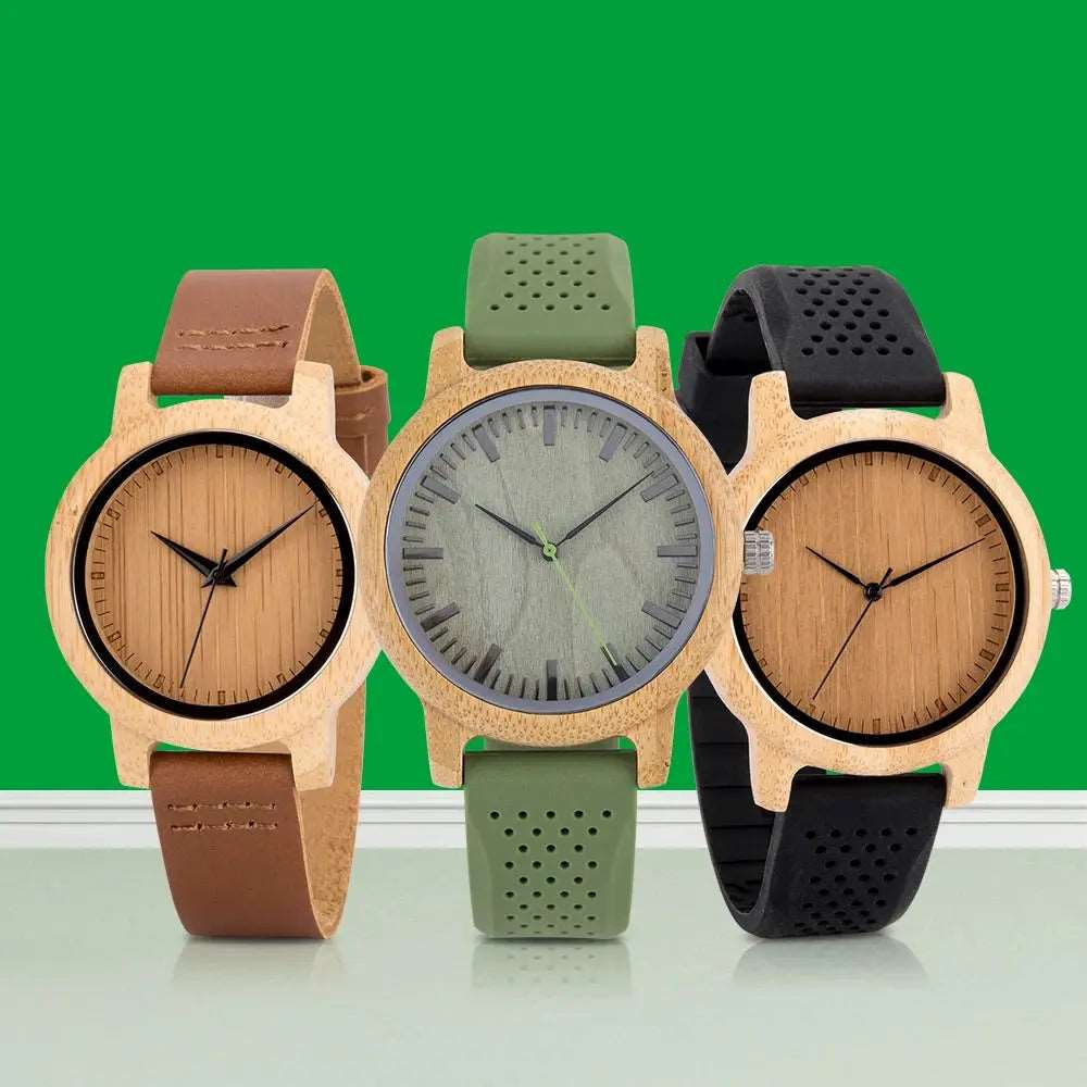 Men's Wood Watch | Quartz Analog Timepiece