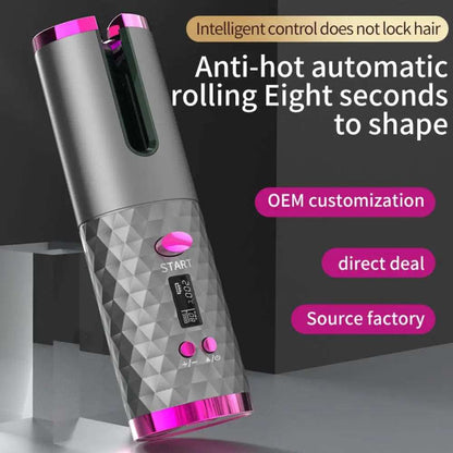 Cordless Hair Curler | USB Rechargeable Curling Iron