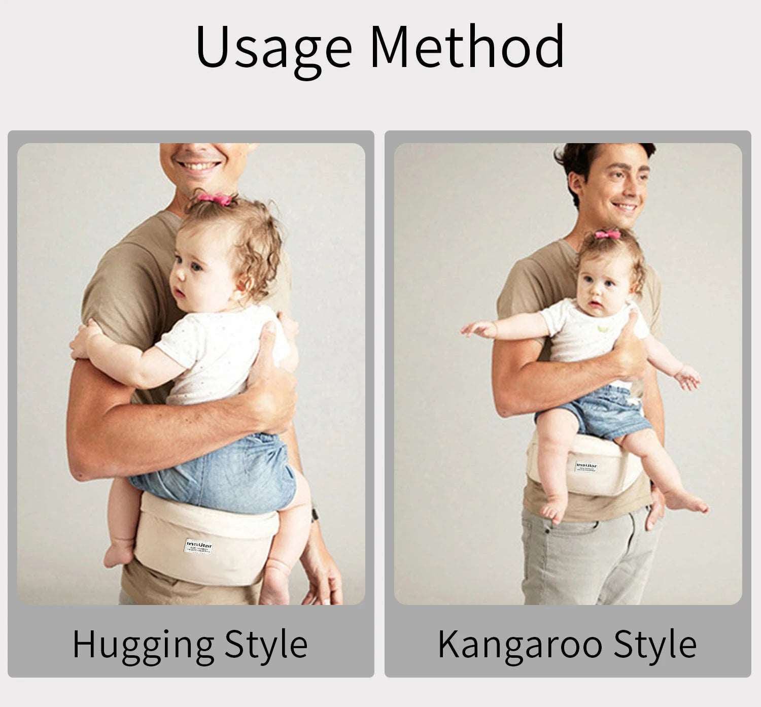 Adjustable Baby Carrier | Hipseat & Waist Sling Backpack