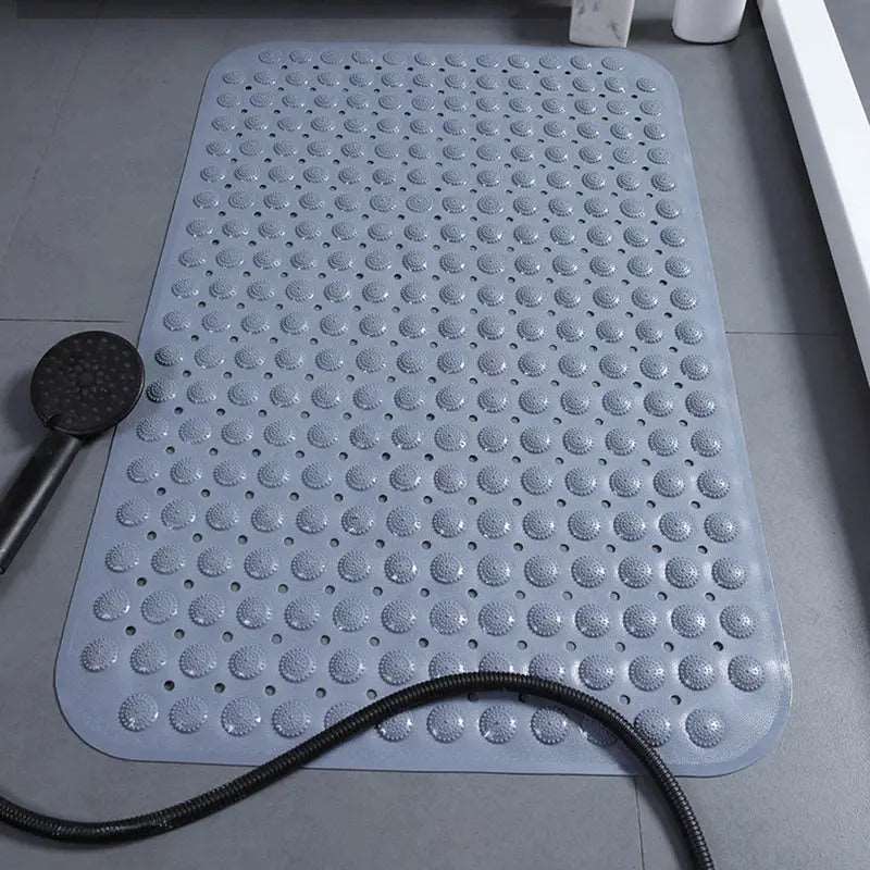 Bath Mat Non Slip Anti Mould with Foot Scrubber TPE Material Shower Mat.